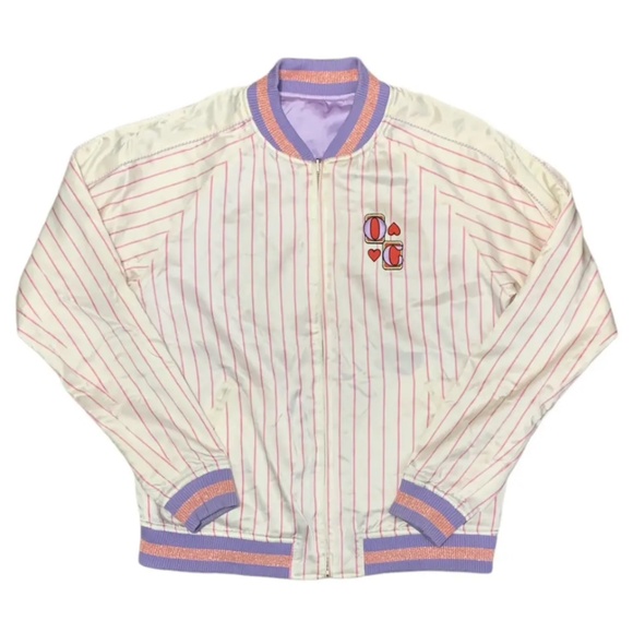 OPENING CEREMONY 100% SILK REVERSIBLE "FAIRYTALE TO STRIPES" ZIP JACKET WOMENS S - Picture 6 of 16